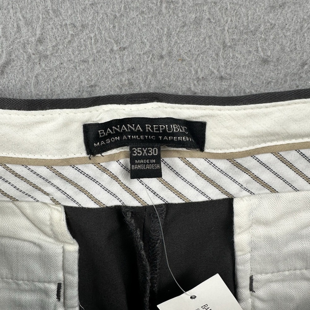 Banana Republic Mason Athletic Tapered Fit Rapid Movement Pants 35x30 Dark Gray - Picture 12 of 16